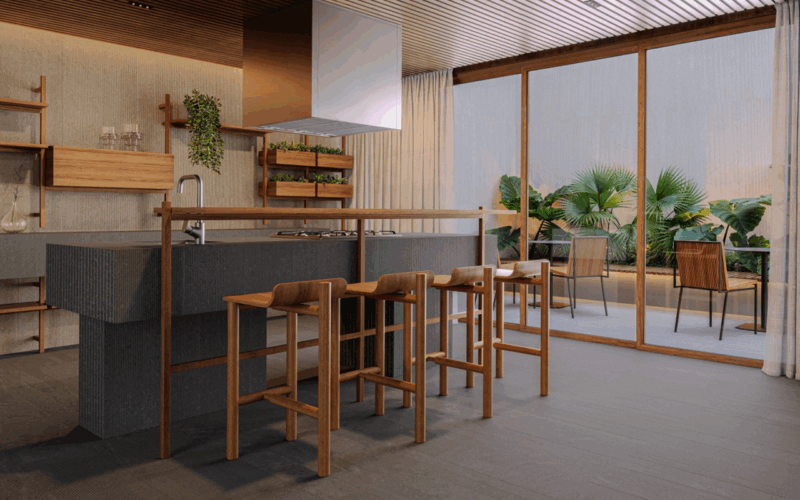 Cozinha inspiradora com revestimentos Eliane