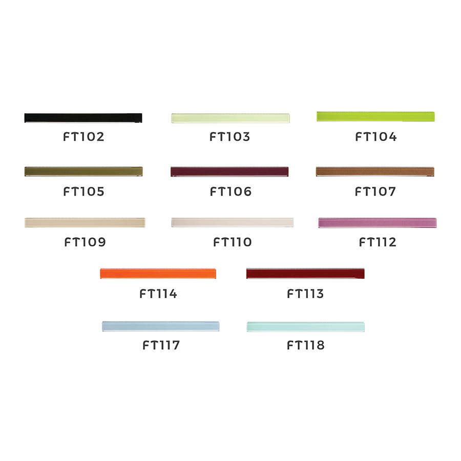 Pastilha Glassmosaic Filetto FT102-FT103-FT104-FT105-FT106-FT107-FT109-FT110-FT112-FT113-FT114-FT118