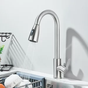 Torneira Gourmet para Cozinha com Mangueira Flexível e Bico Duplo (Quente e Fria)