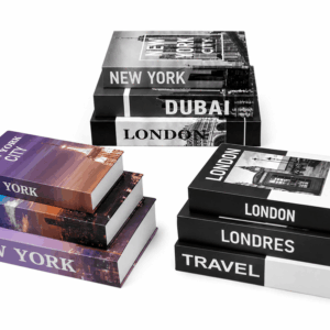 Caixa Livro Decorativa Luxo Kit 3 Porta Objetos New York Dubai Caixa Organizadora