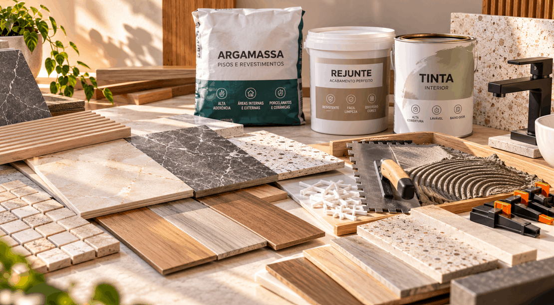Materiais e revestimentos utilizados em uma reforma